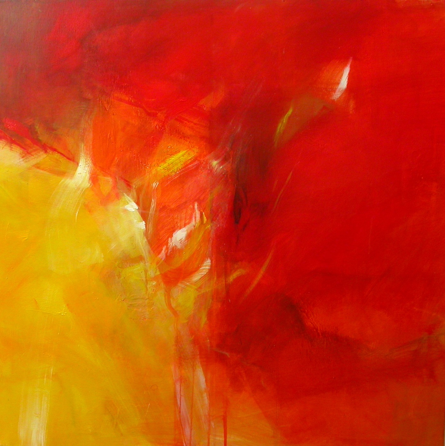 Almbauer "Abstrakt, rot-gelb"