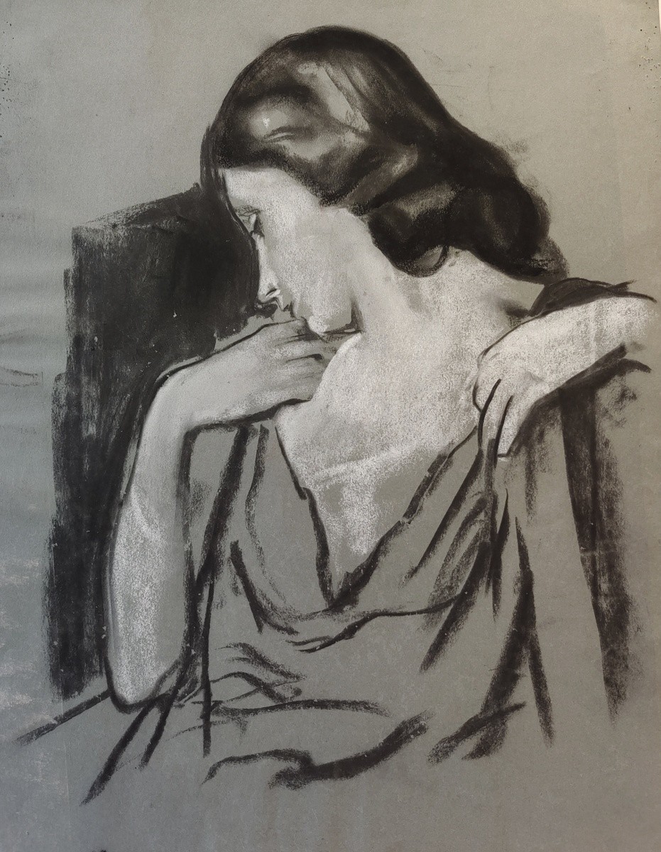 Dobrowsky (1889 - 1964) "Frauenportrait II"