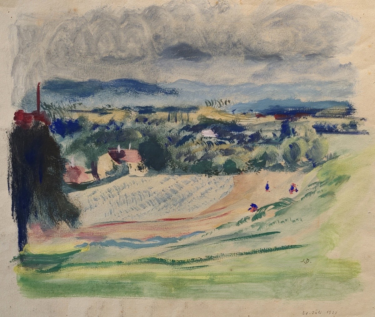 Dobrowsky (1889 - 1964) "Blick in die Landschaft"