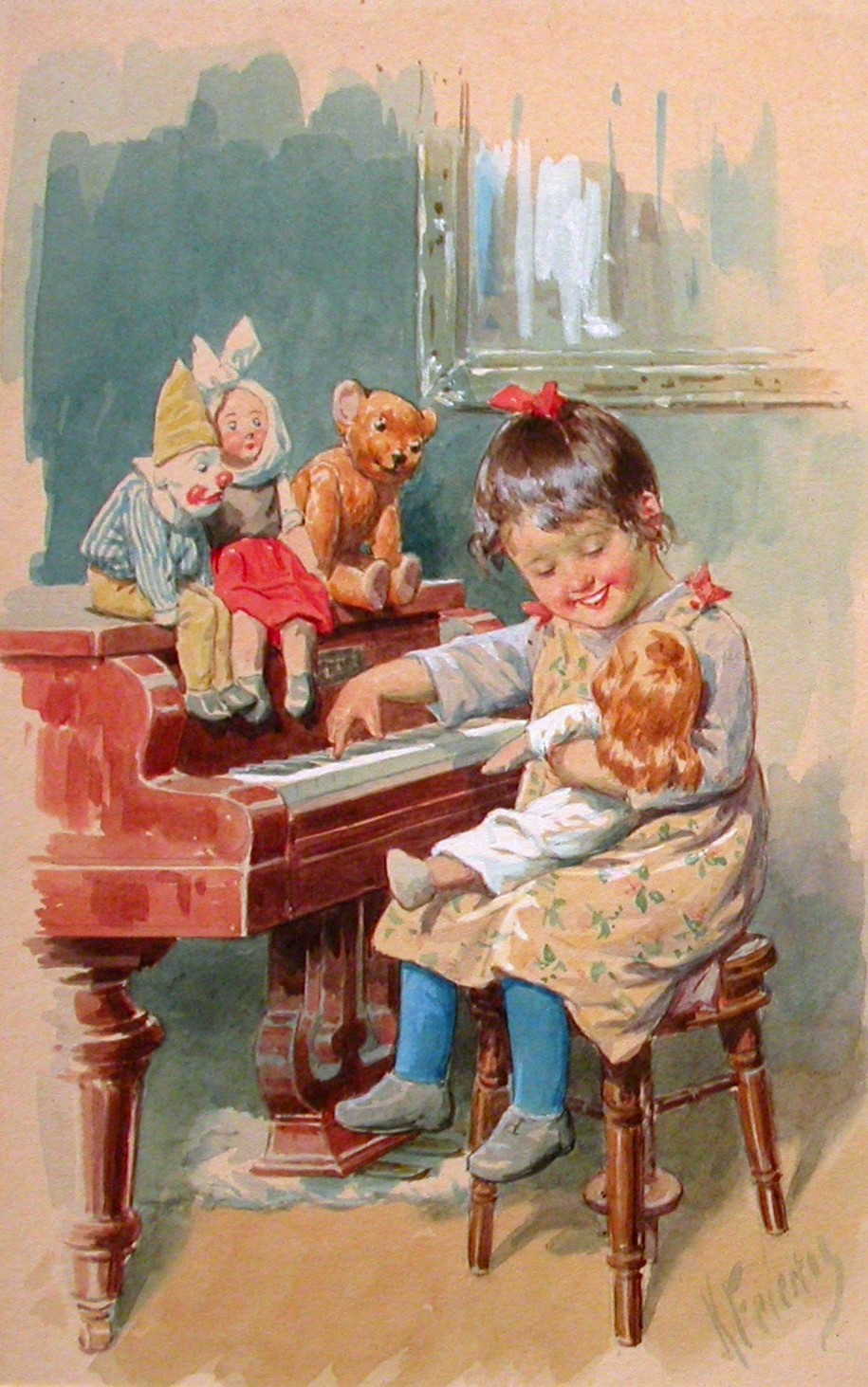 Feiertag "Kleines Mädchen am Klavier"