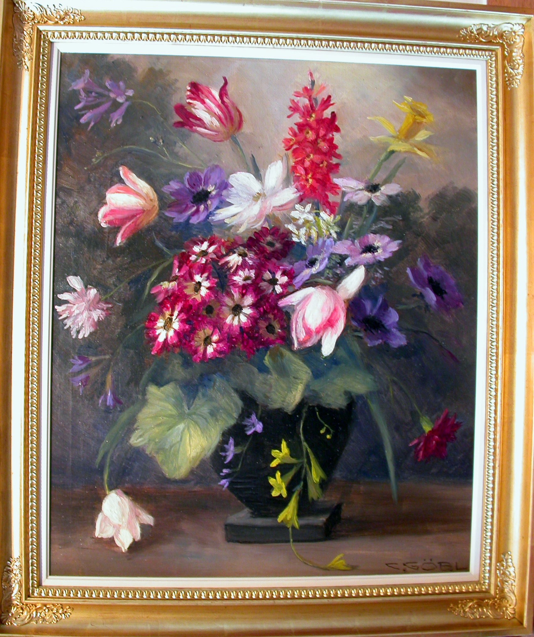 Göbl-Wahl "Frühlingsblumen in Vase"