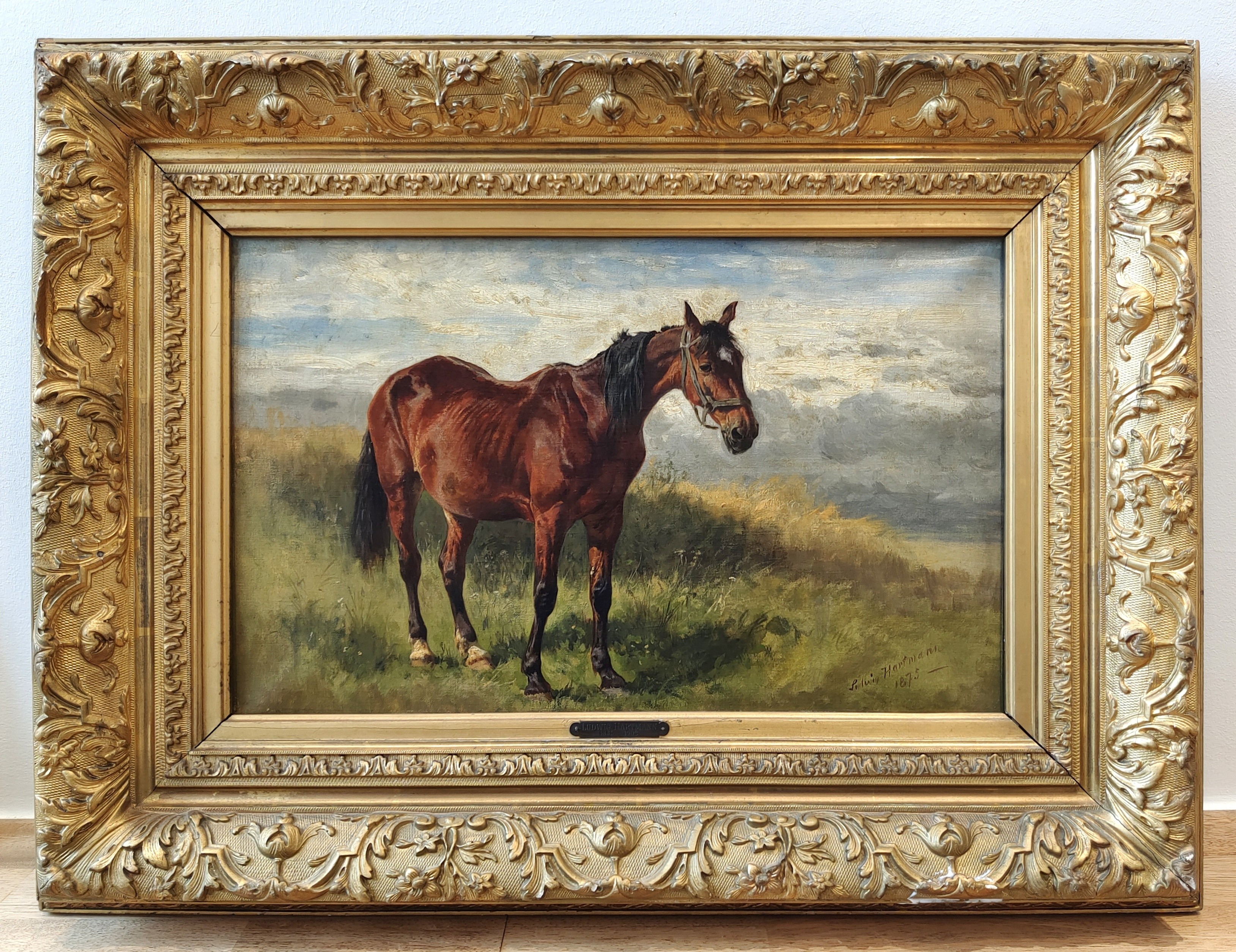 Hartmann (1835-1902) "Pferd auf der Weide"