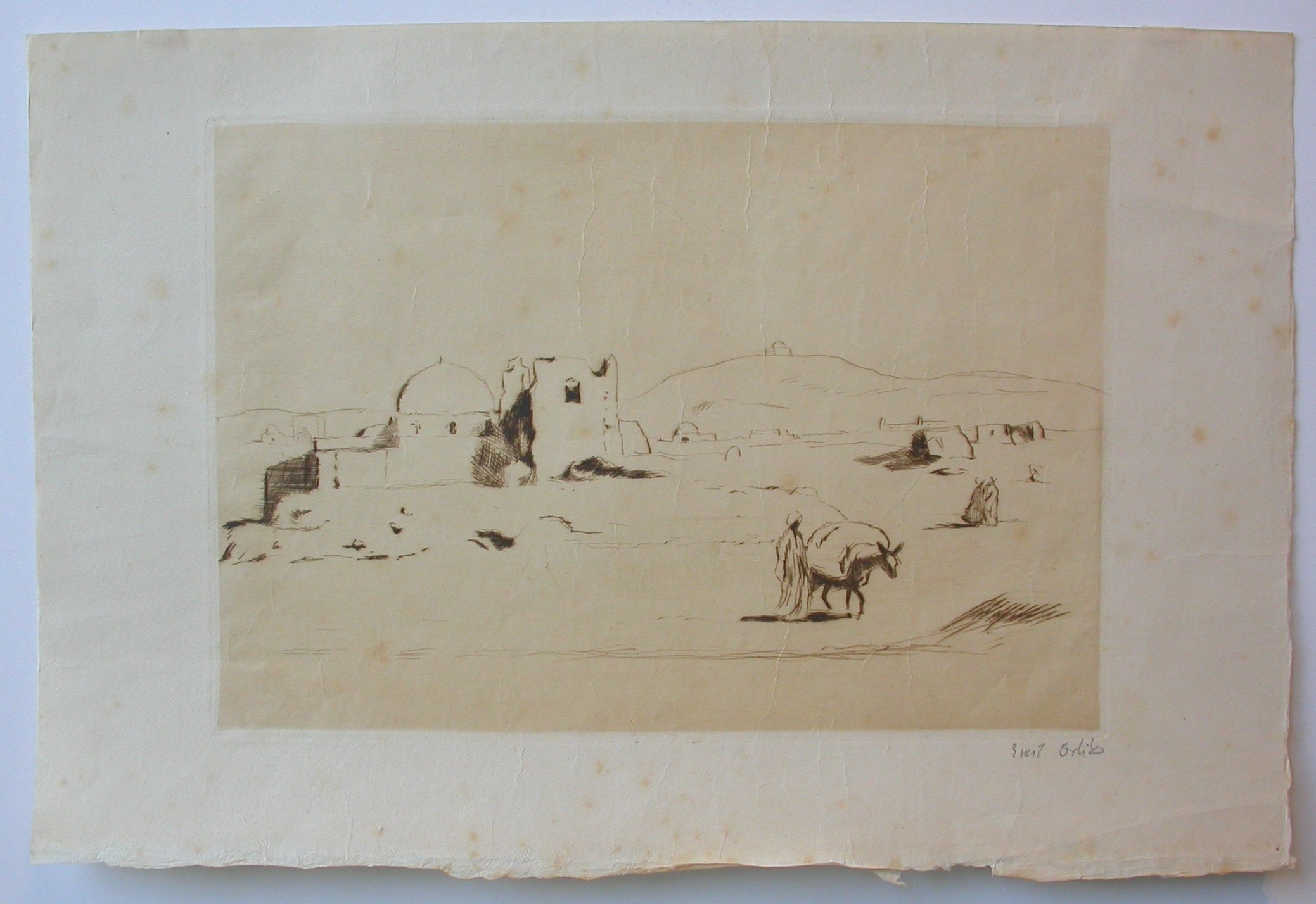 Orlik (1870 - 1932) "Arabische Landschaft"