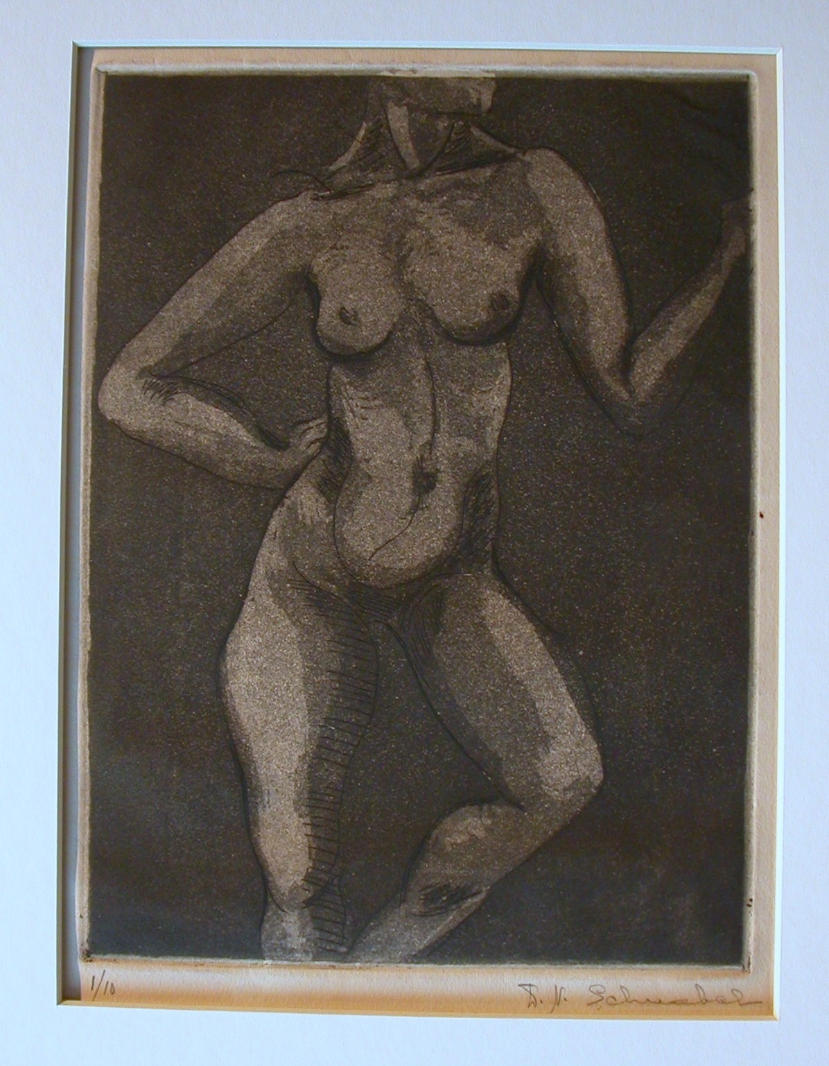 Schnabel (1898 - 1991) "Erotischer Akt in Pose"