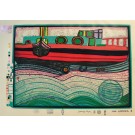 Hundertwasser "Regentag auf Liebe Wellen"
