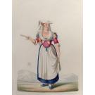 DE VITO (um 1830) "Mädchen in Tracht"