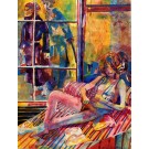 Stangl "Frau in erotischer Pose auf einem Sofa liegend"